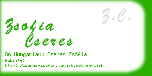 zsofia cseres business card